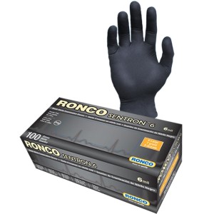 Sentron6 Black Nitrile Examination Glove Powder Free X-Large 100x10